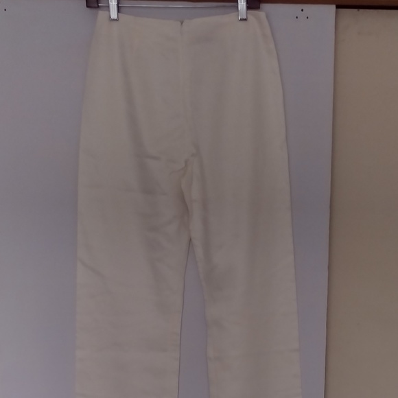 Ivory cotton blend pants, NWT made in Italy - Picture 3 of 5